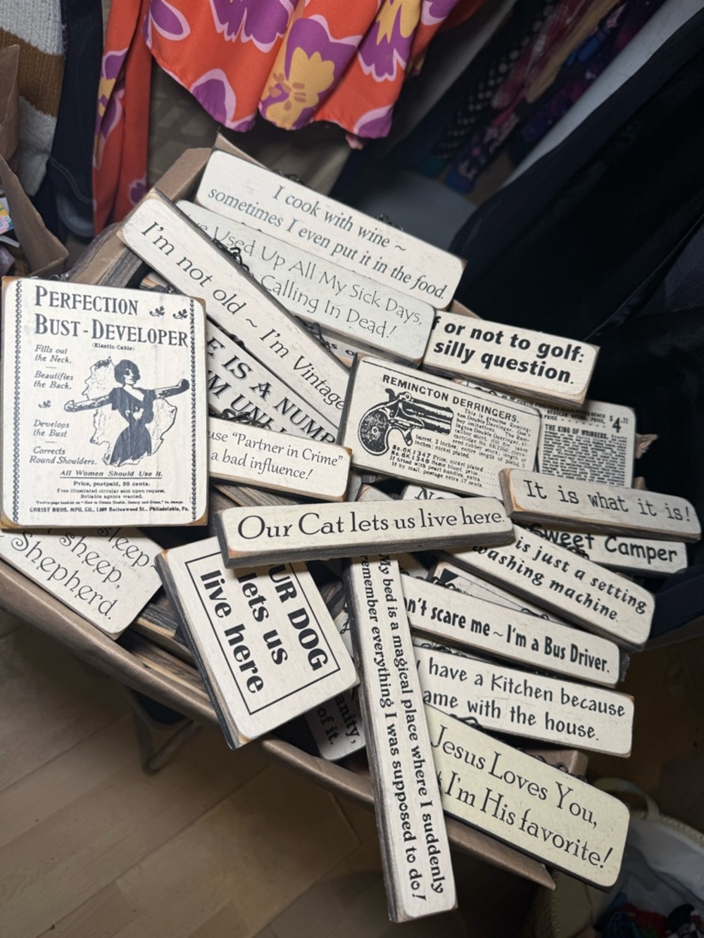 Your Choice! Wooden Rustic Quote Blocks Hanging Signs